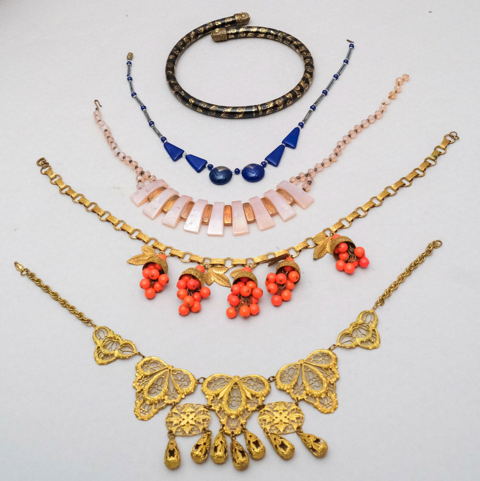 Lot of Fine Antique Costume Necklaces (1 of 12)