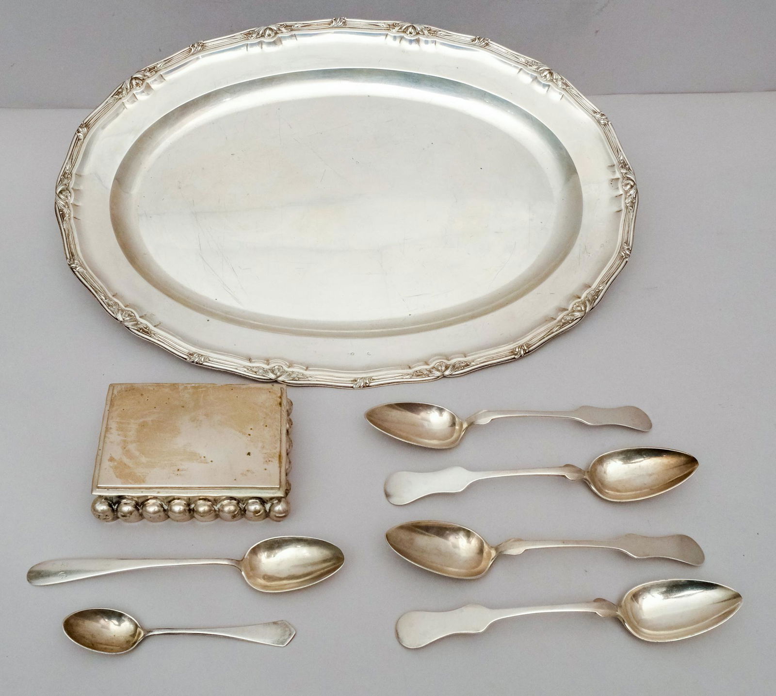 Lot of Antique Sterling Silver Holloware (1 of 9)
