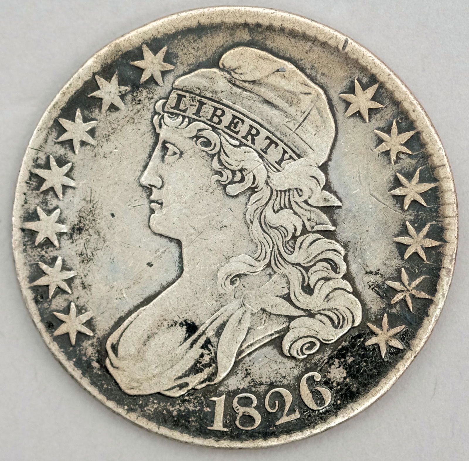1826 Capped Bust Half Dollar: Nice Old Coin.
