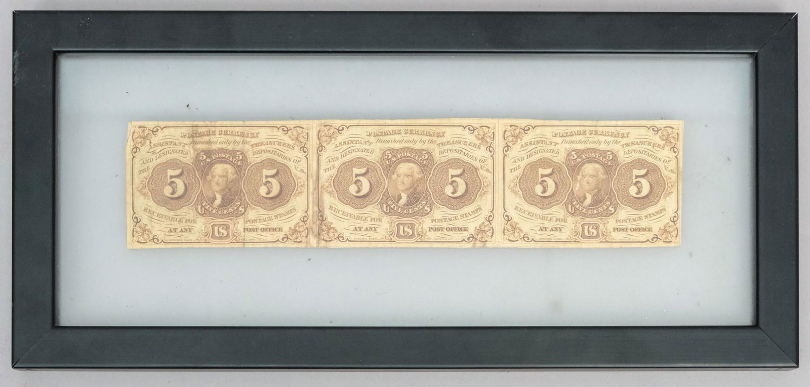 Framed 5 Cent Fractional Currency (1 of 6)