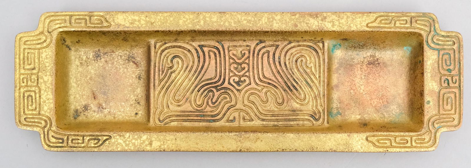 Tiffany Studios Chinese Pattern Dore Bronze Tray (1 of 4)