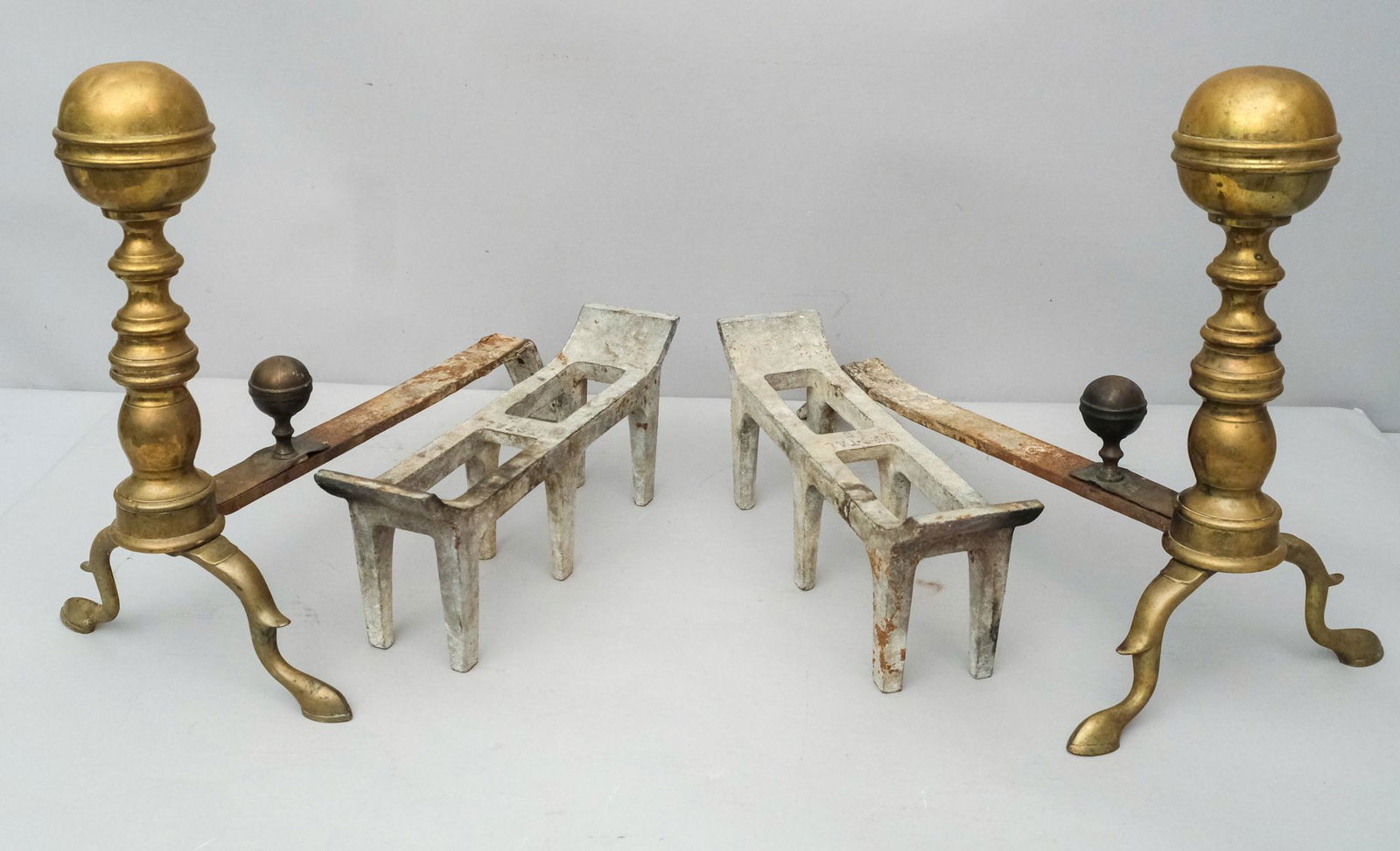 Pair of Chippendale Andirons (1 of 7)