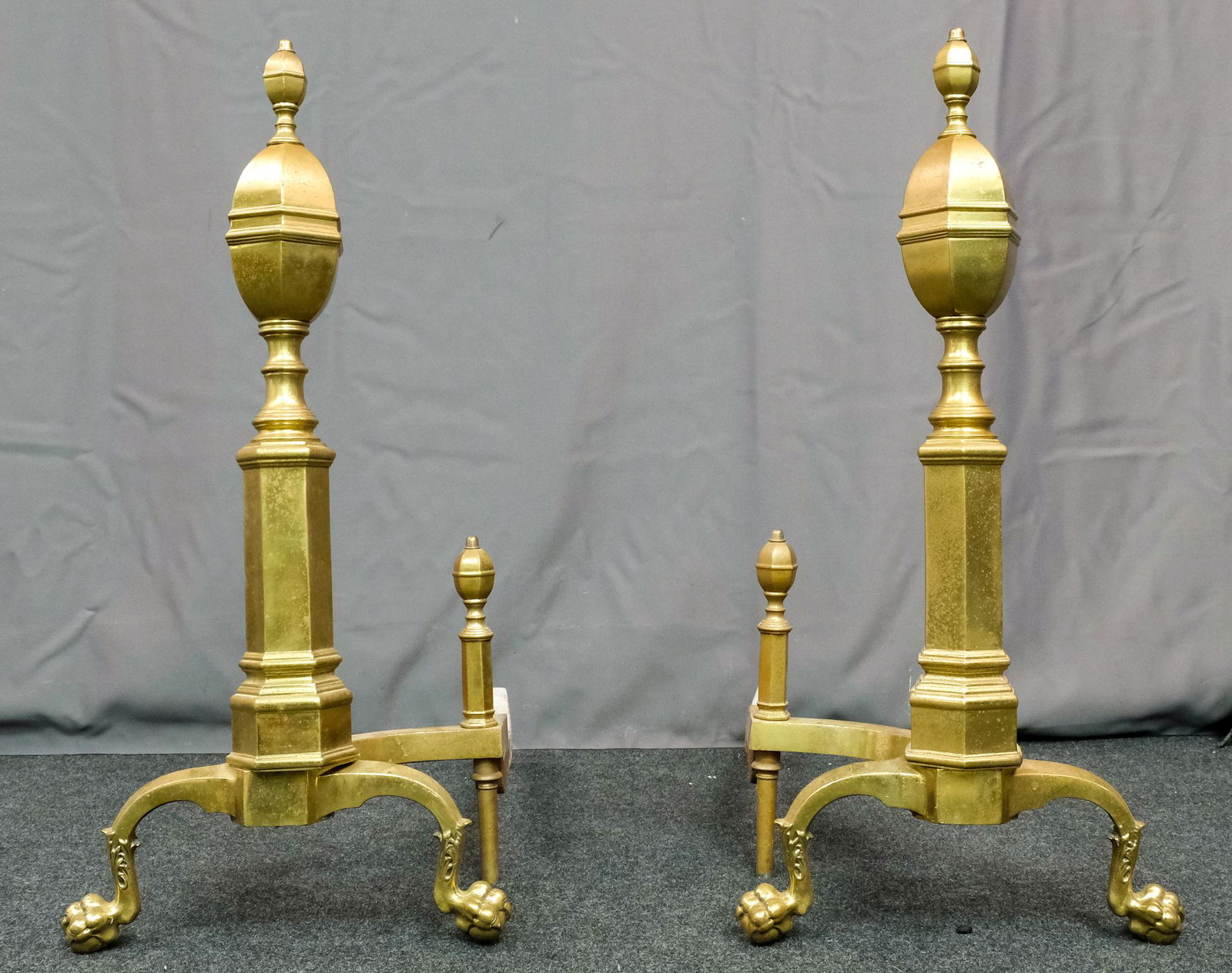 Pair of Large Antique Fire Dogs, Andirons (1 of 6)