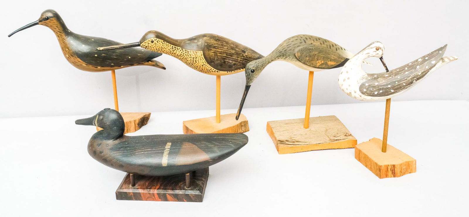 Five William E. Kirkpatrick Shore Bird Decoys (1 of 9)