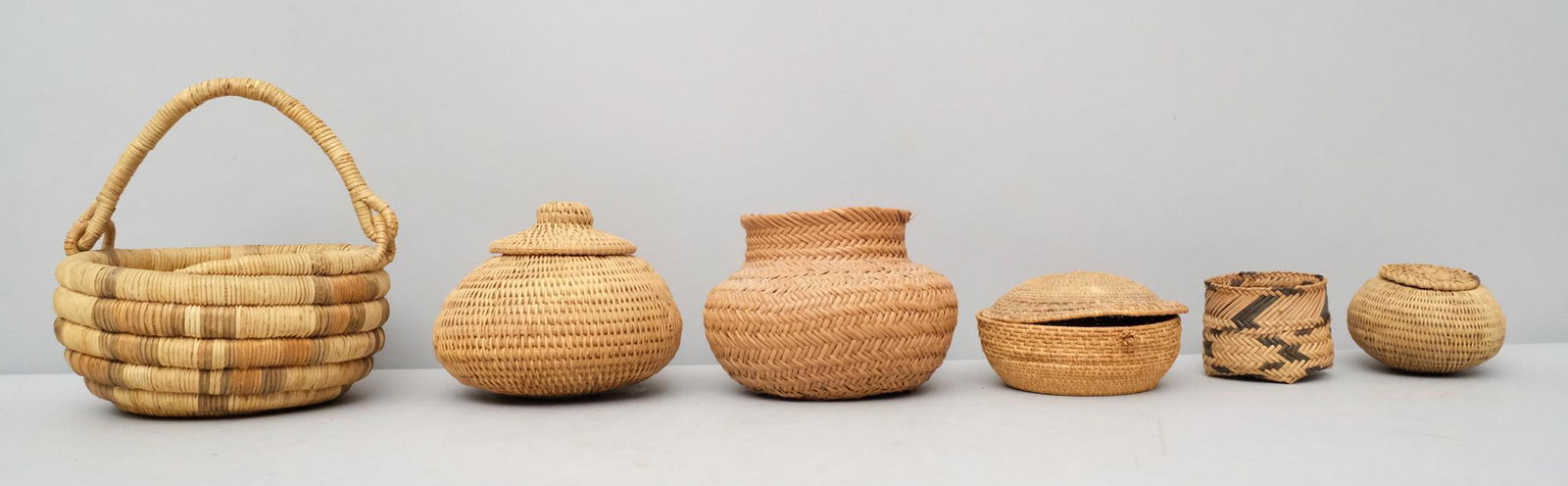 (6) Miniature Native Baskets, Alaskan Etc. (1 of 10)