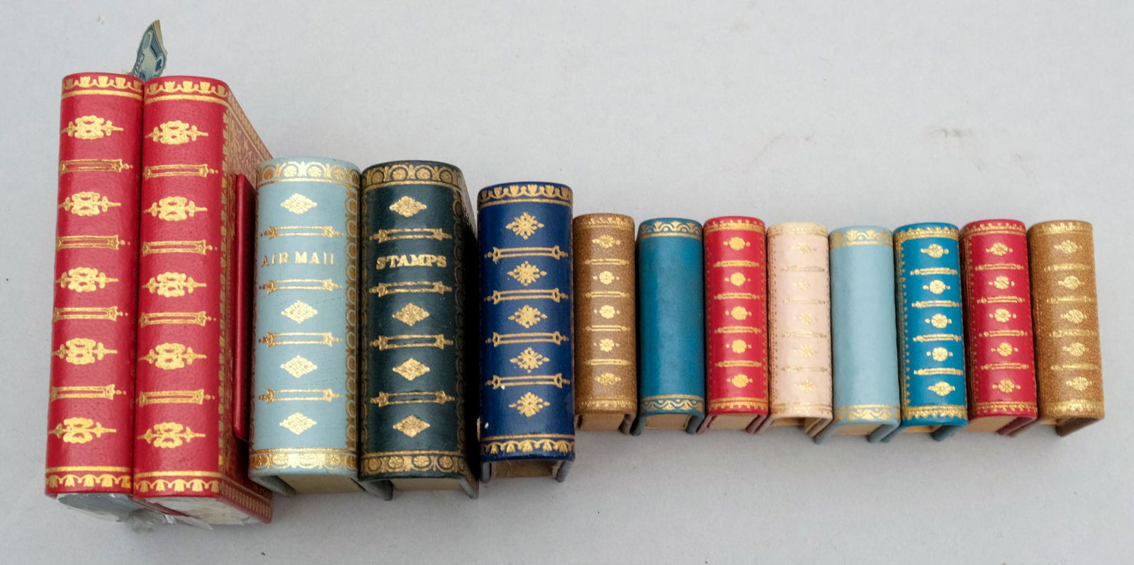 Group of Vintage Tooled Leather Book Desk Articles (1 of 5)