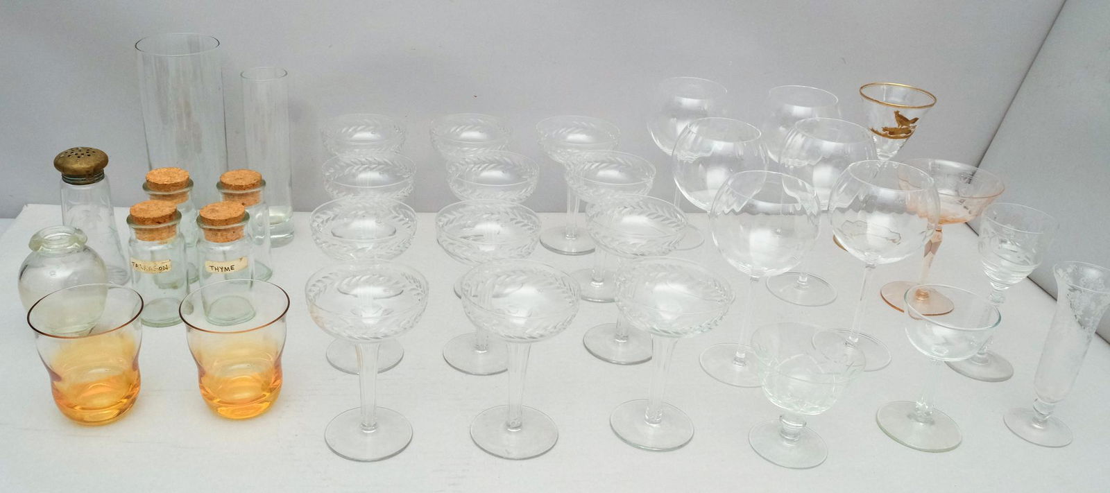 Large Vintage Glass Lot Including Stemware (1 of 4)
