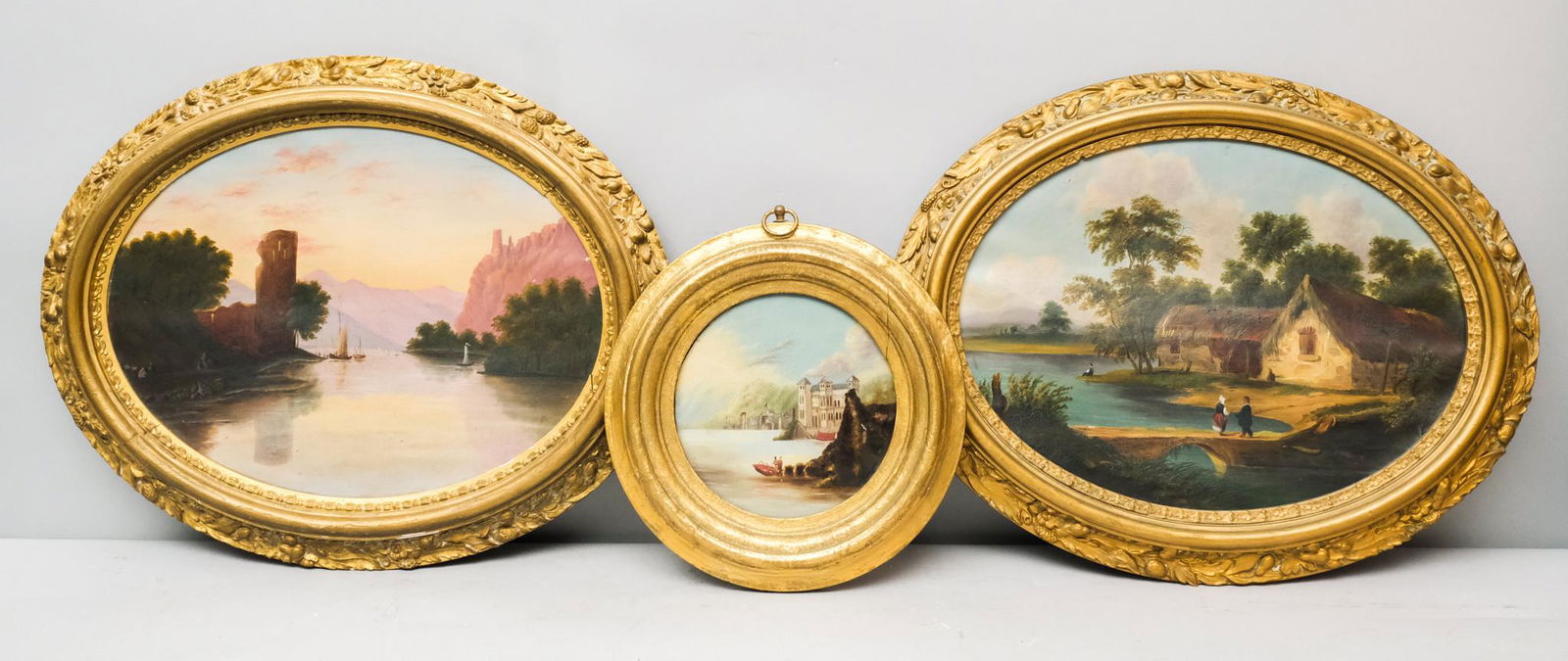 Lot of 19th C. Continental Paintings (1 of 8)