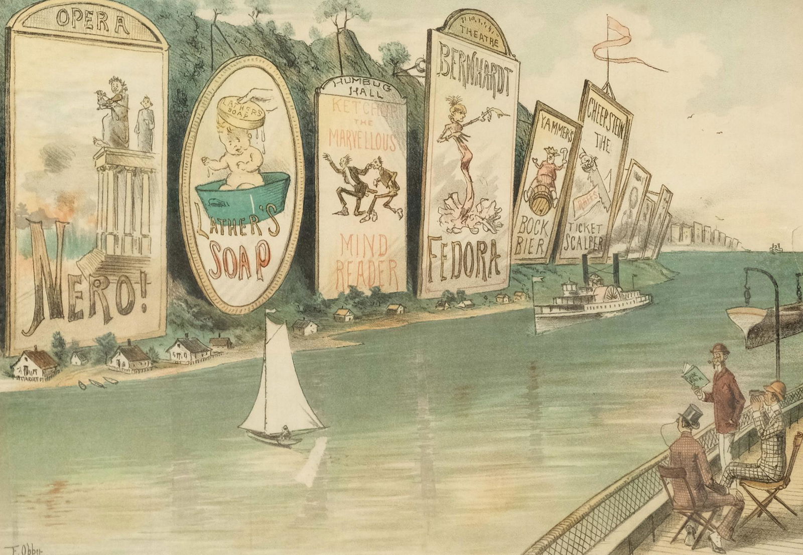 F. Opper, "The Age of Advertising" Lithograph (1 of 7)