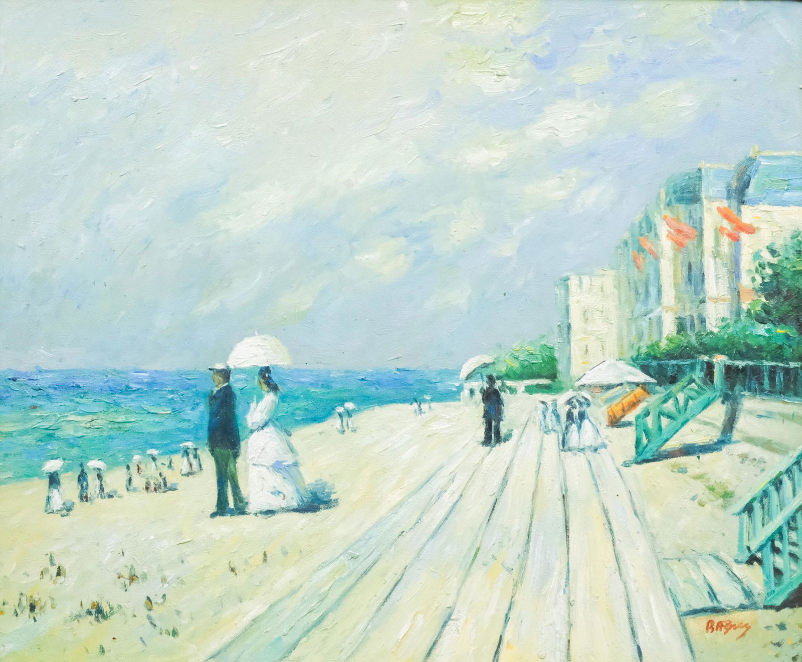 American School, Impressionist Beach Scene (1 of 6)