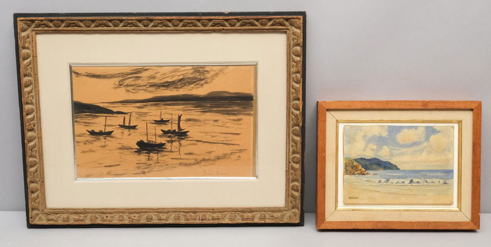 Lot of 2 Framed Ocean Scenes (1 of 8)