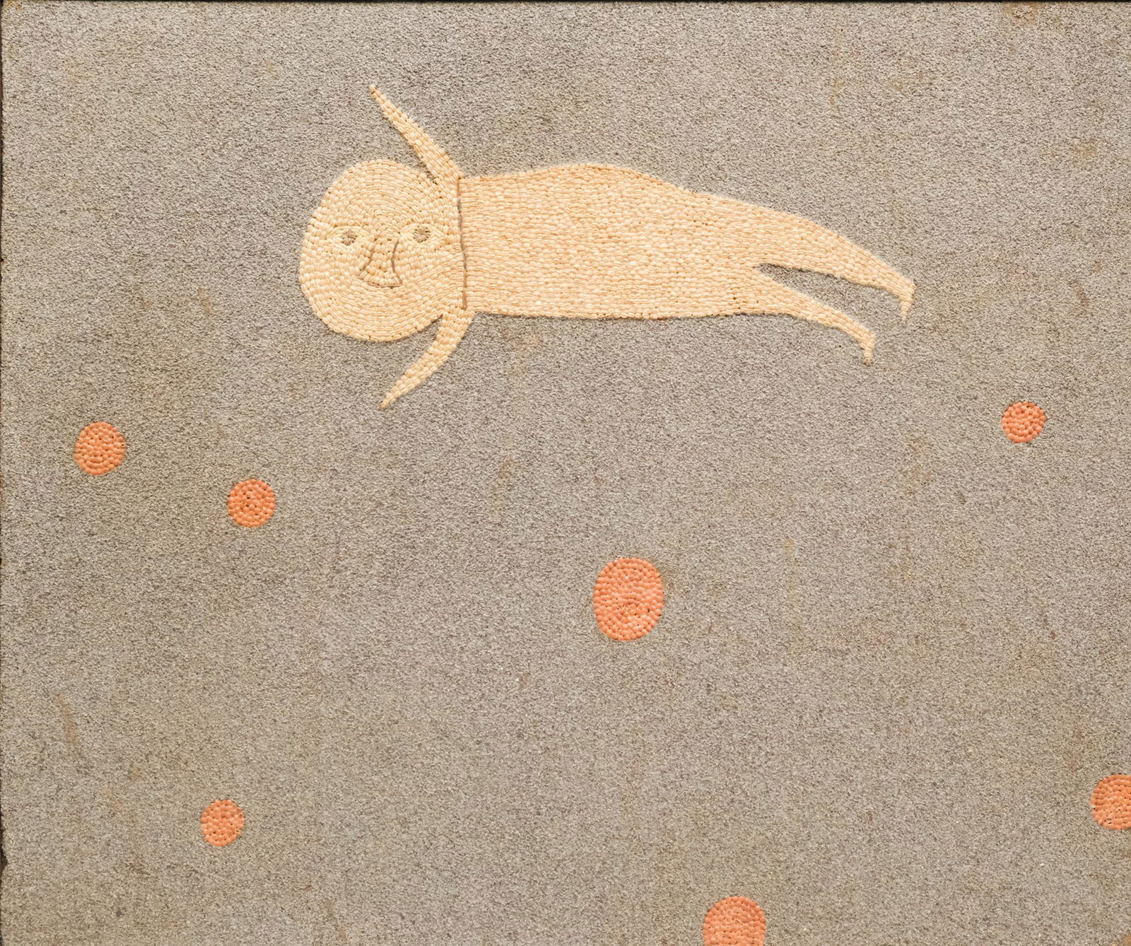 Karl Mann, Flying Boy Grain & Seed Painting (1 of 4)