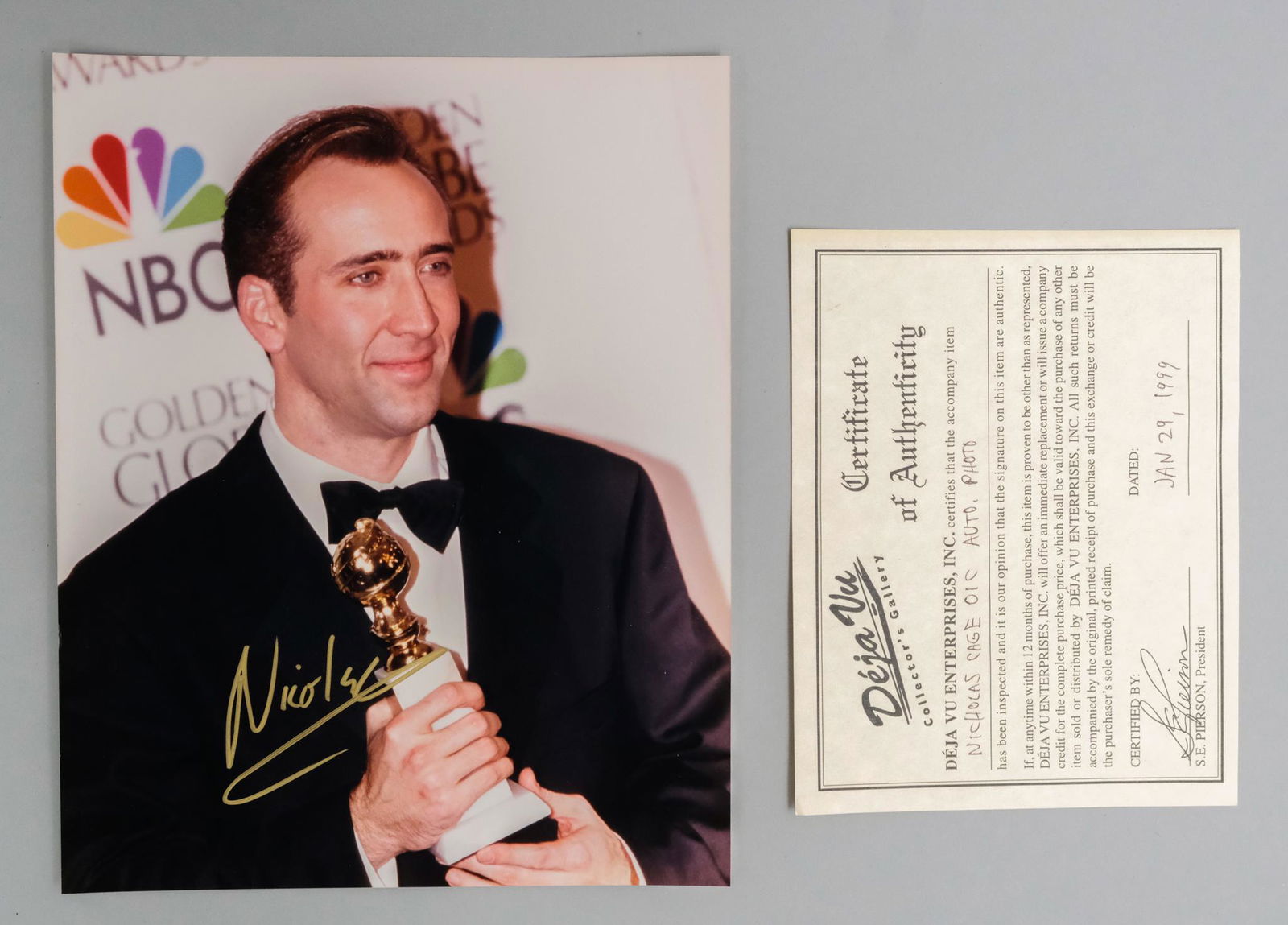 Authentic Autographed Photo of Nic Cage (1 of 3)
