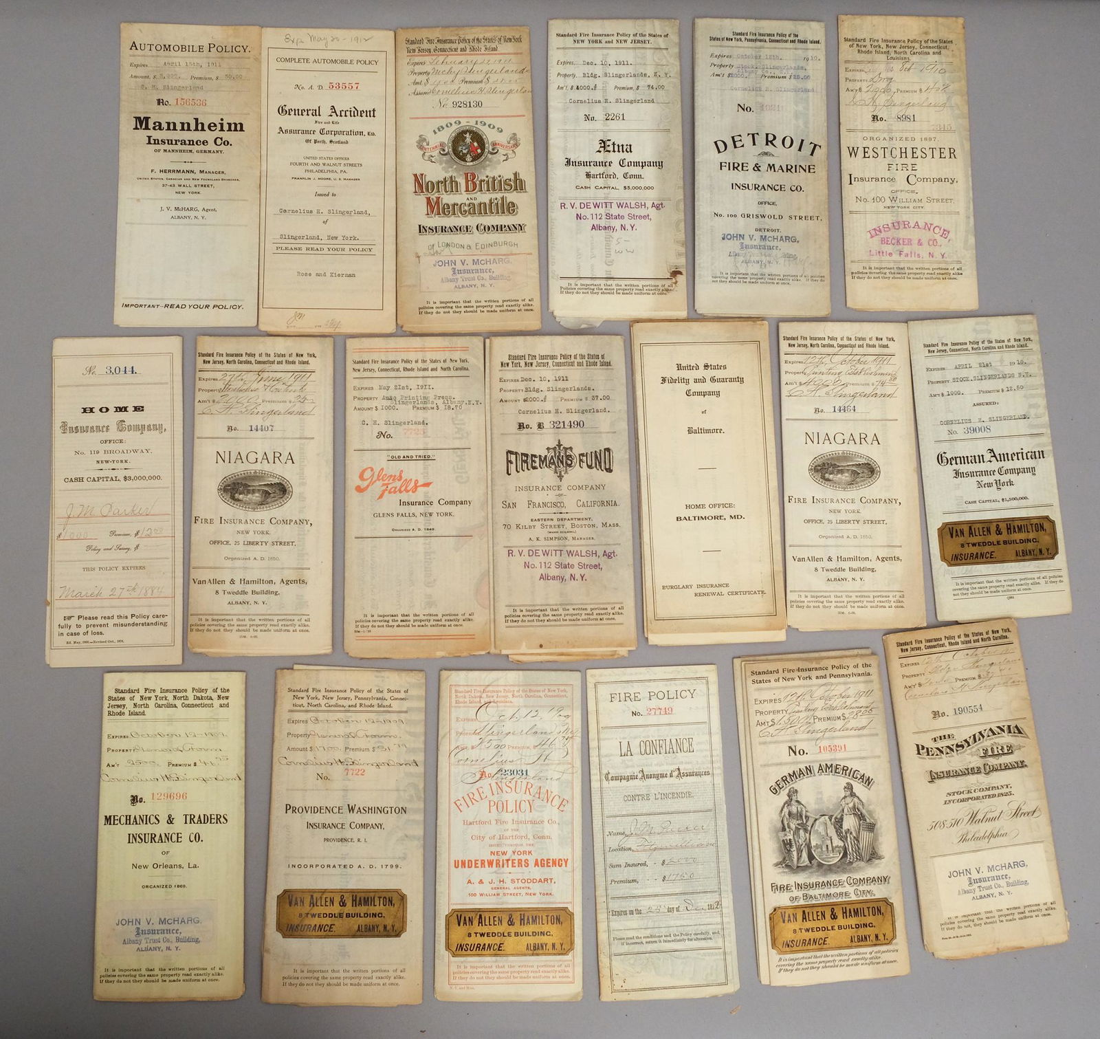 Lot of 19th & 20th Century Insurance Policies (1 of 6)