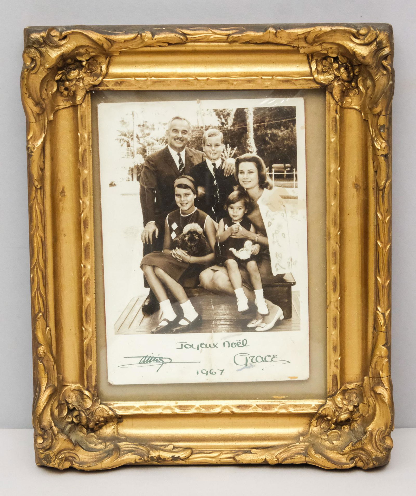 Royal Family of Monaco Christmas Card, 1967 (1 of 5)