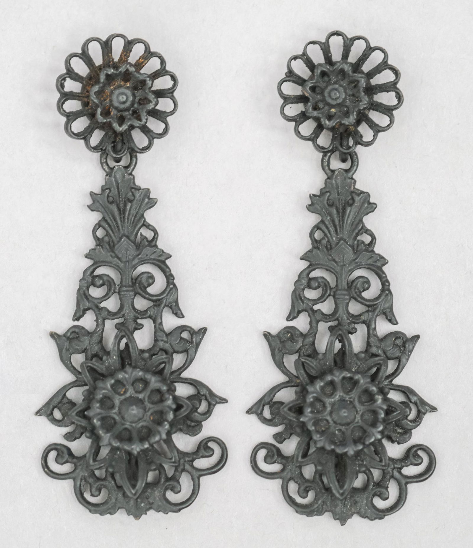 Antique Berlin Ironwork Earrings (1 of 6)