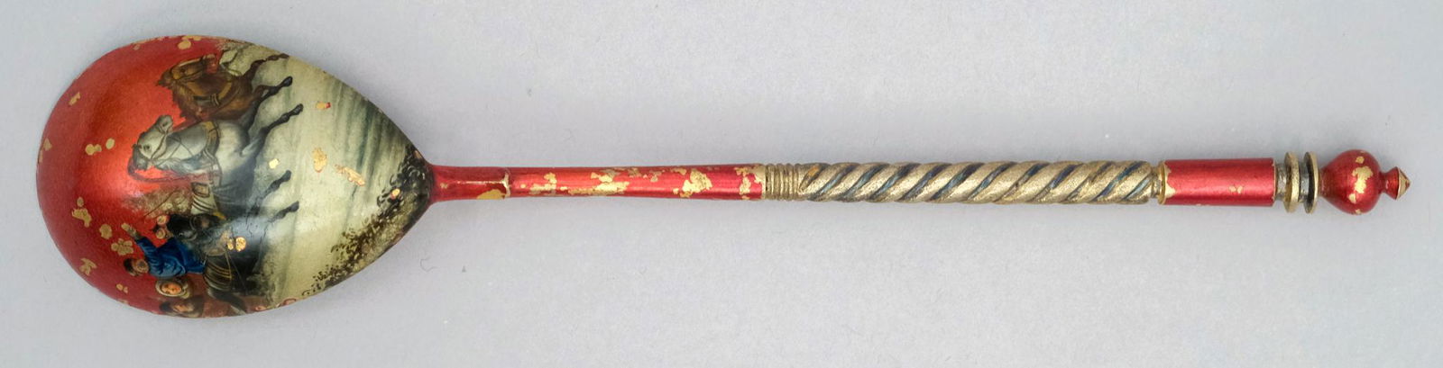 Russian 84 Zolotnik Silver Spoon with Troika Scene (1 of 5)
