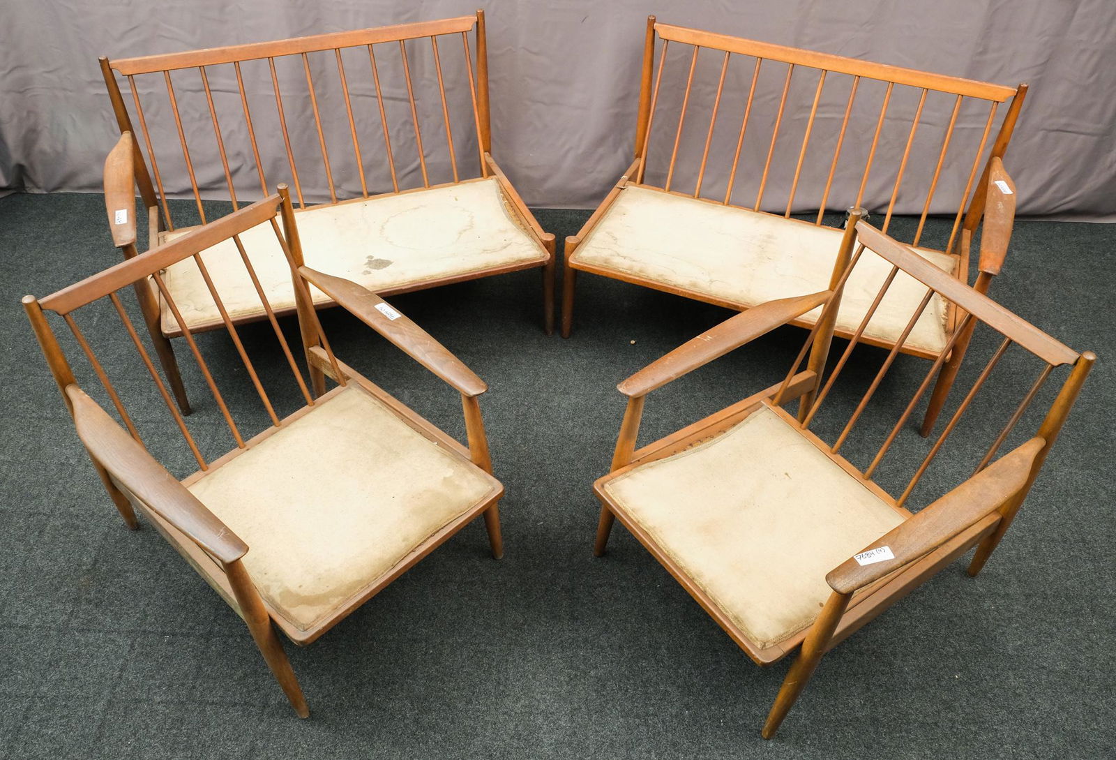Mid-Century Set of Teak Chairs and Loveseats (1 of 16)