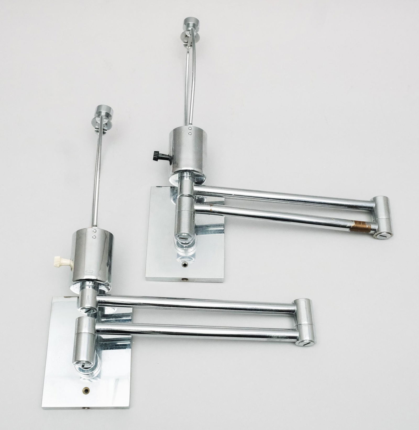 Pair Of Chrome Hansen Lamps Swing Arm Sconces (1 of 8)