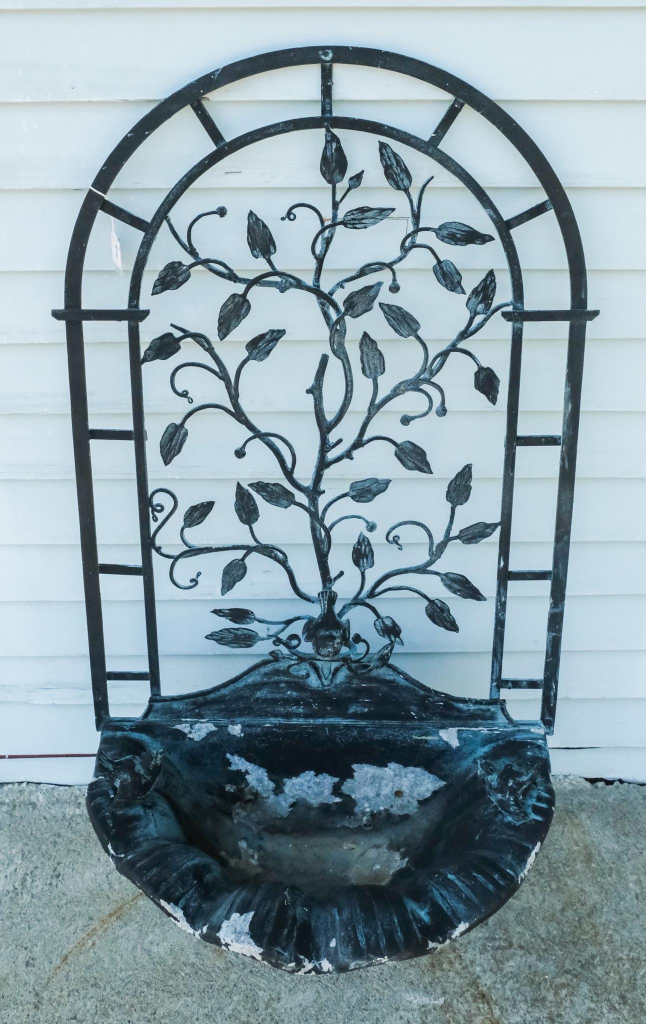 Wrought Metal Water Feature Wall Mounting (1 of 4)