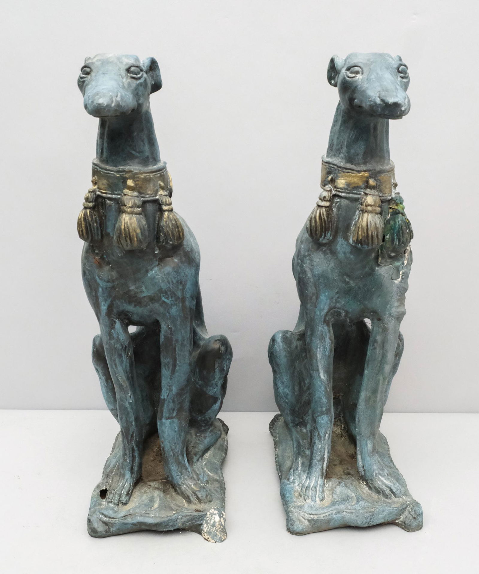 Pair of Outdoor Greyhound Statues (1 of 9)