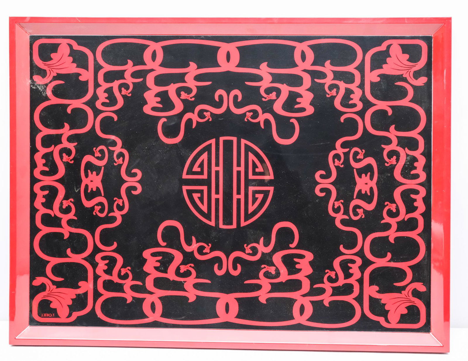 L'Objet Large Red & Black Tray (1 of 4)