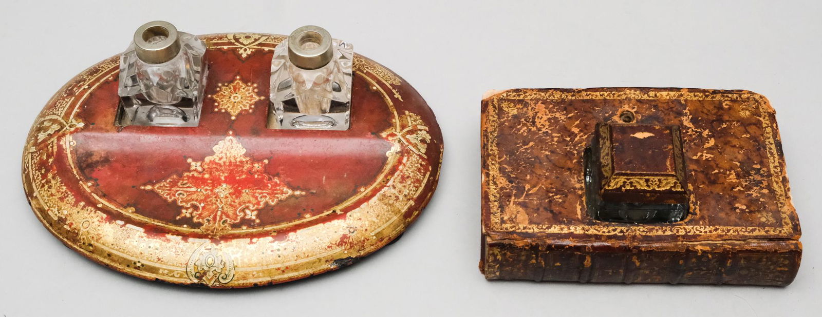 Lot of 2 19th C. Inkstands (1 of 4)