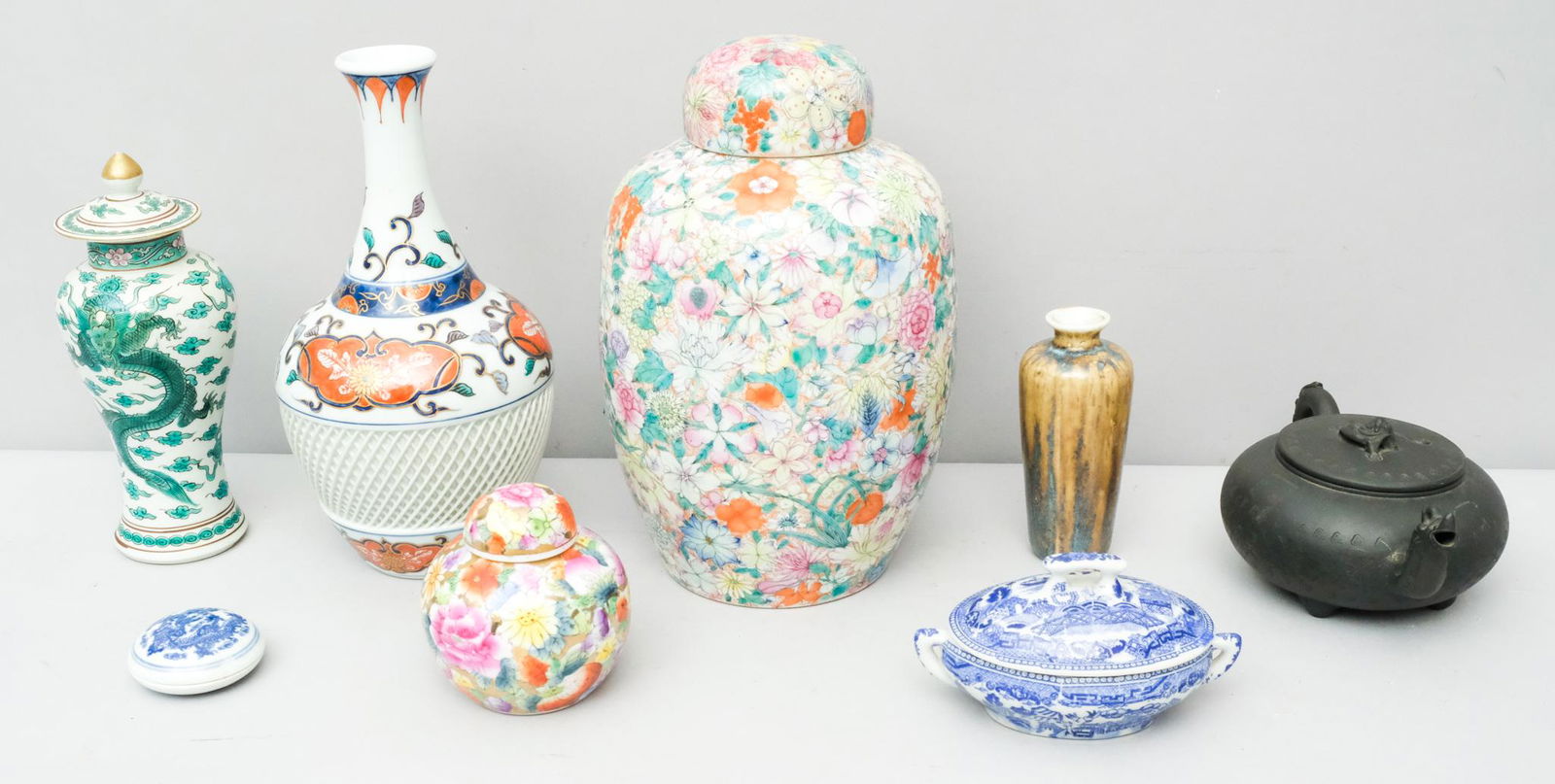 Group Lot of Asian Porcelain & Pottery (1 of 13)