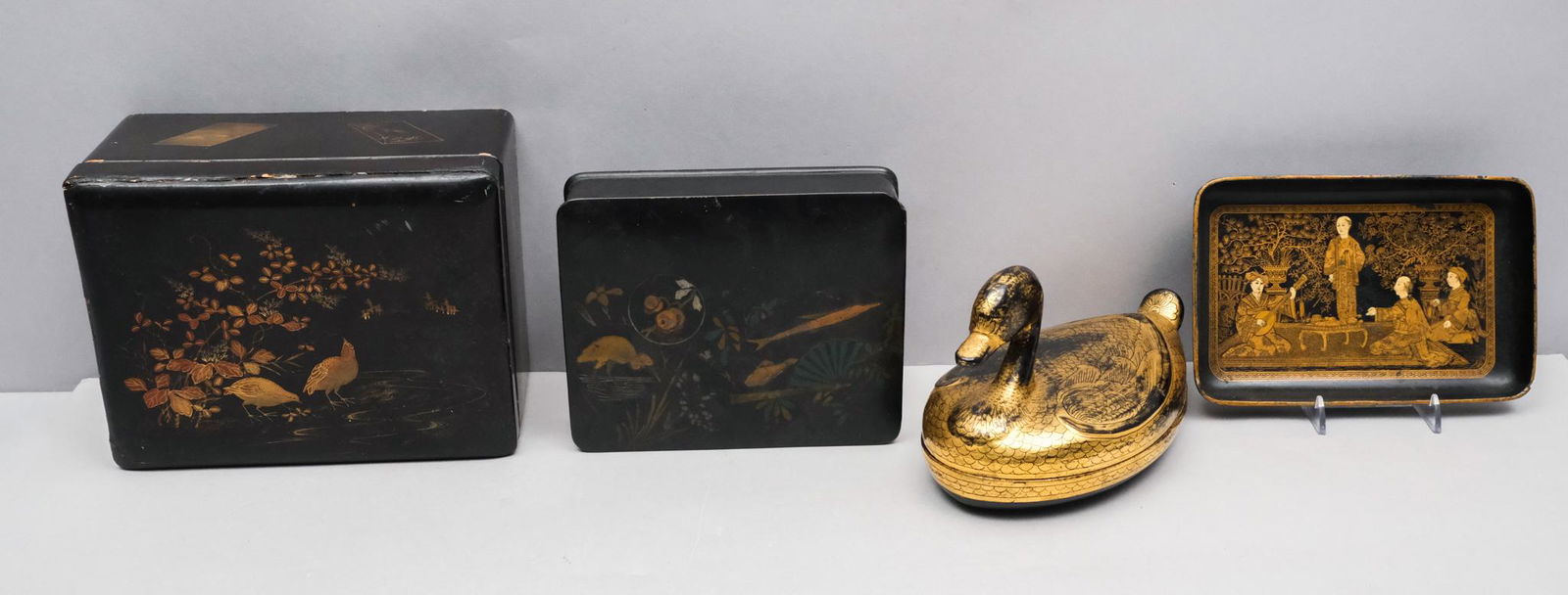Lot of Asian Lacquer Boxes and Tray (1 of 16)