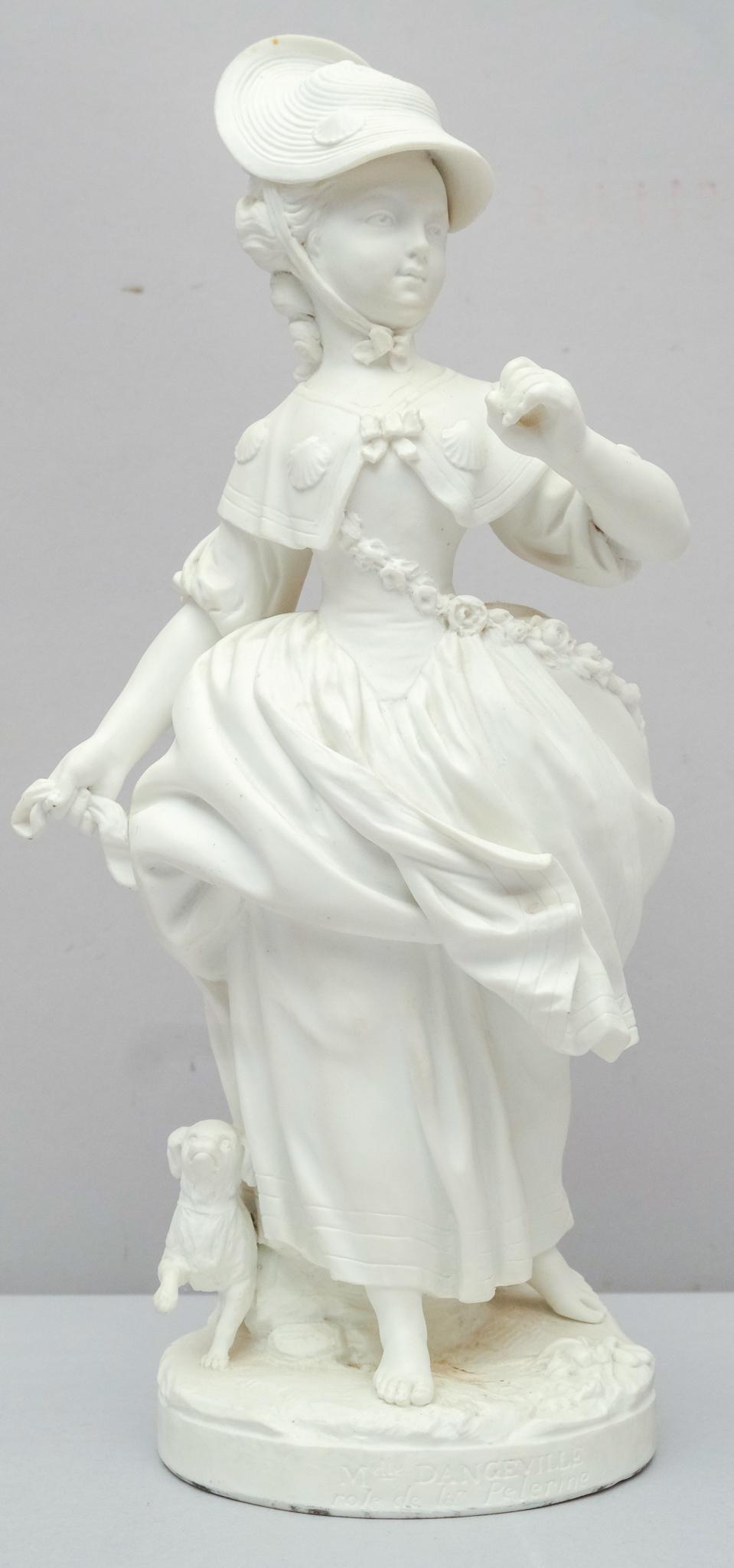 Stamped Sevres Bisque Figure of Mlle. Dangeville (1 of 10)