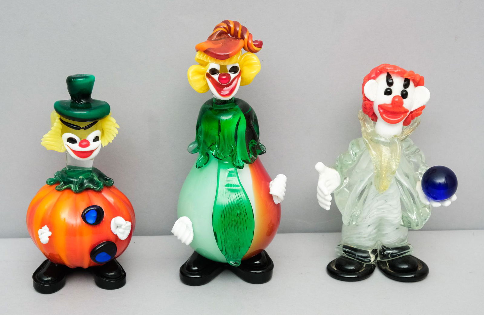 Lot of 3 Murano Clown Figurines (1 of 9)