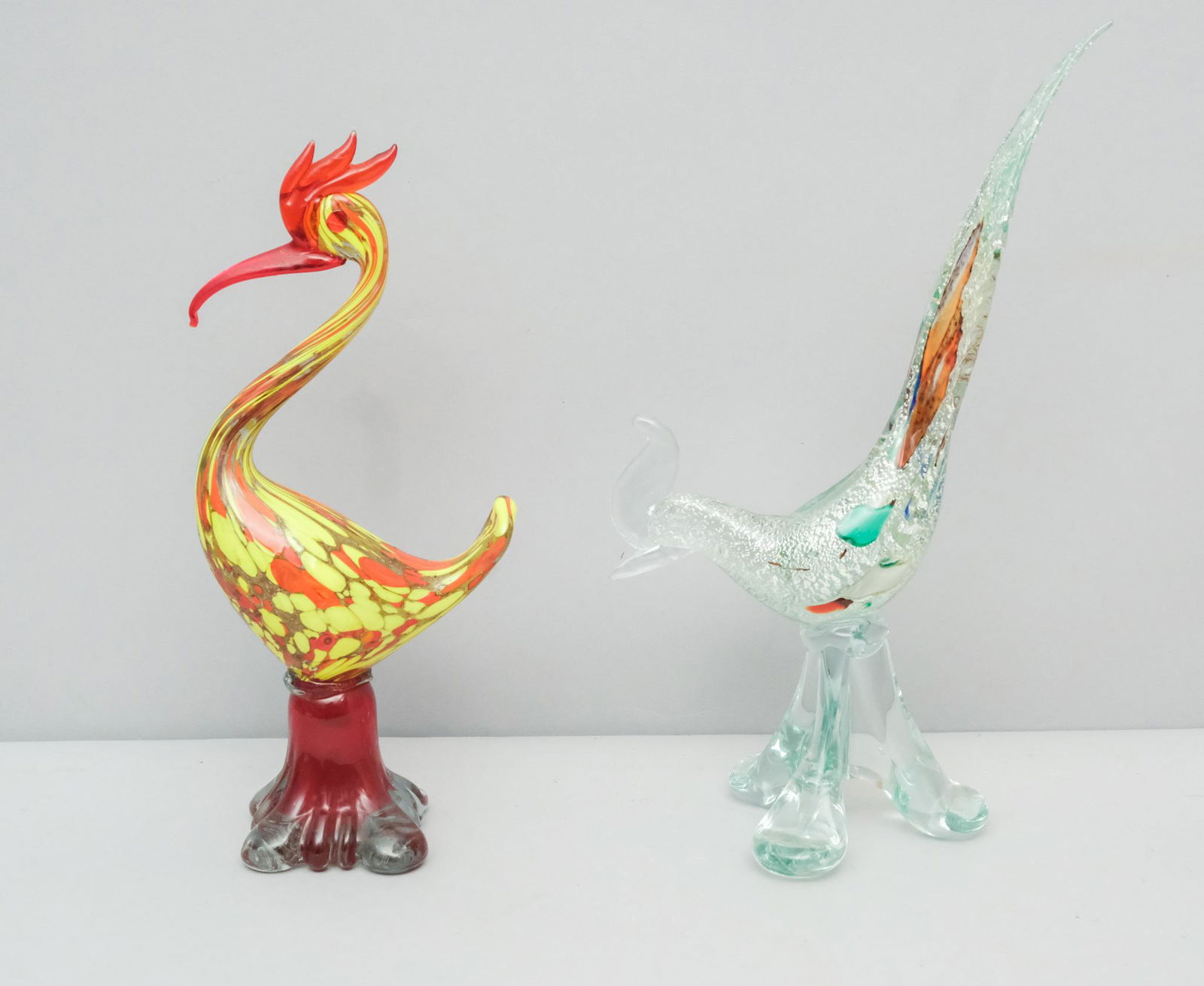 Lot of Two Murano Art Glass Birds (1 of 6)