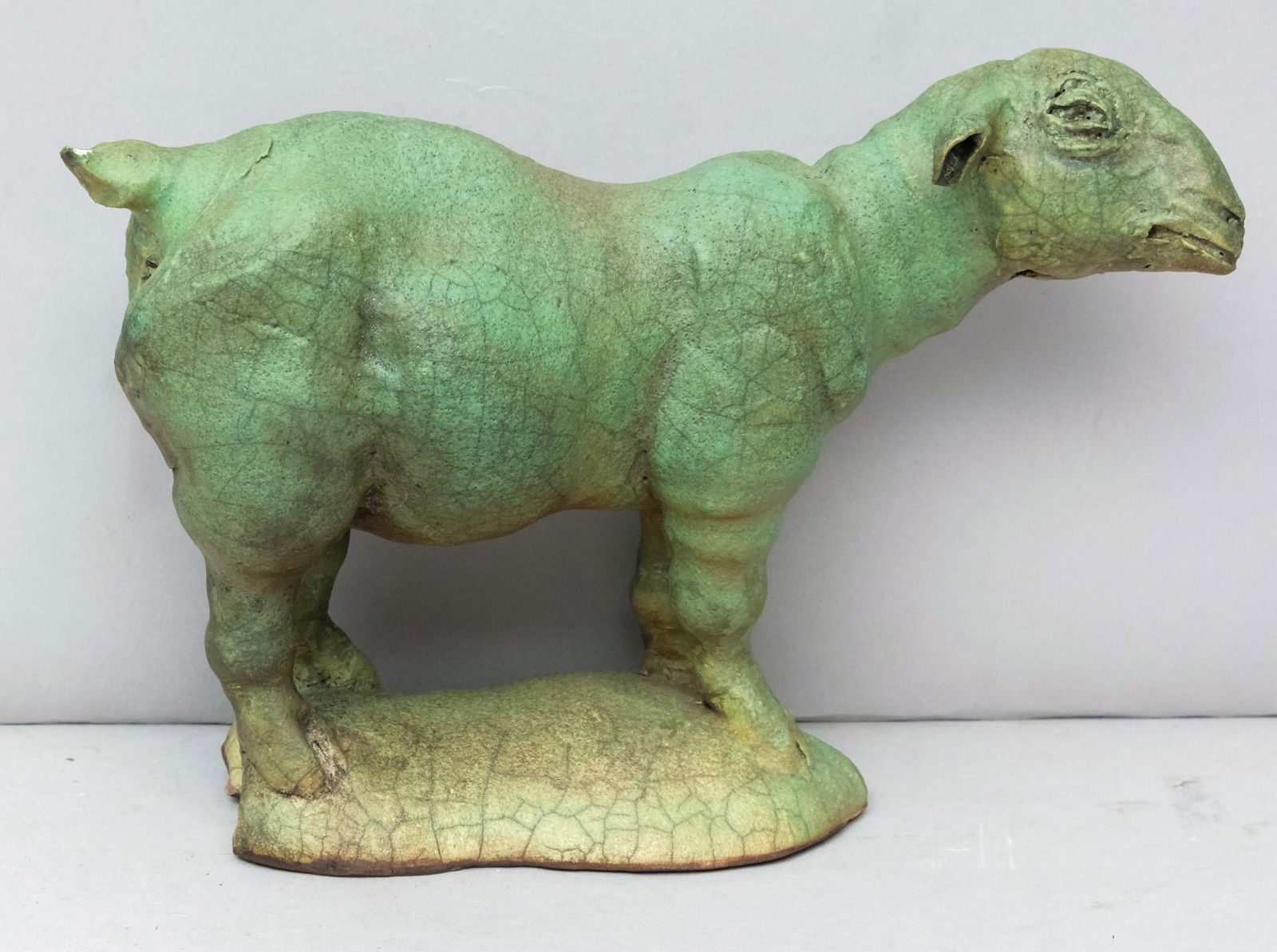 Susan Halls, "Green Goat" Sculpture (1 of 9)