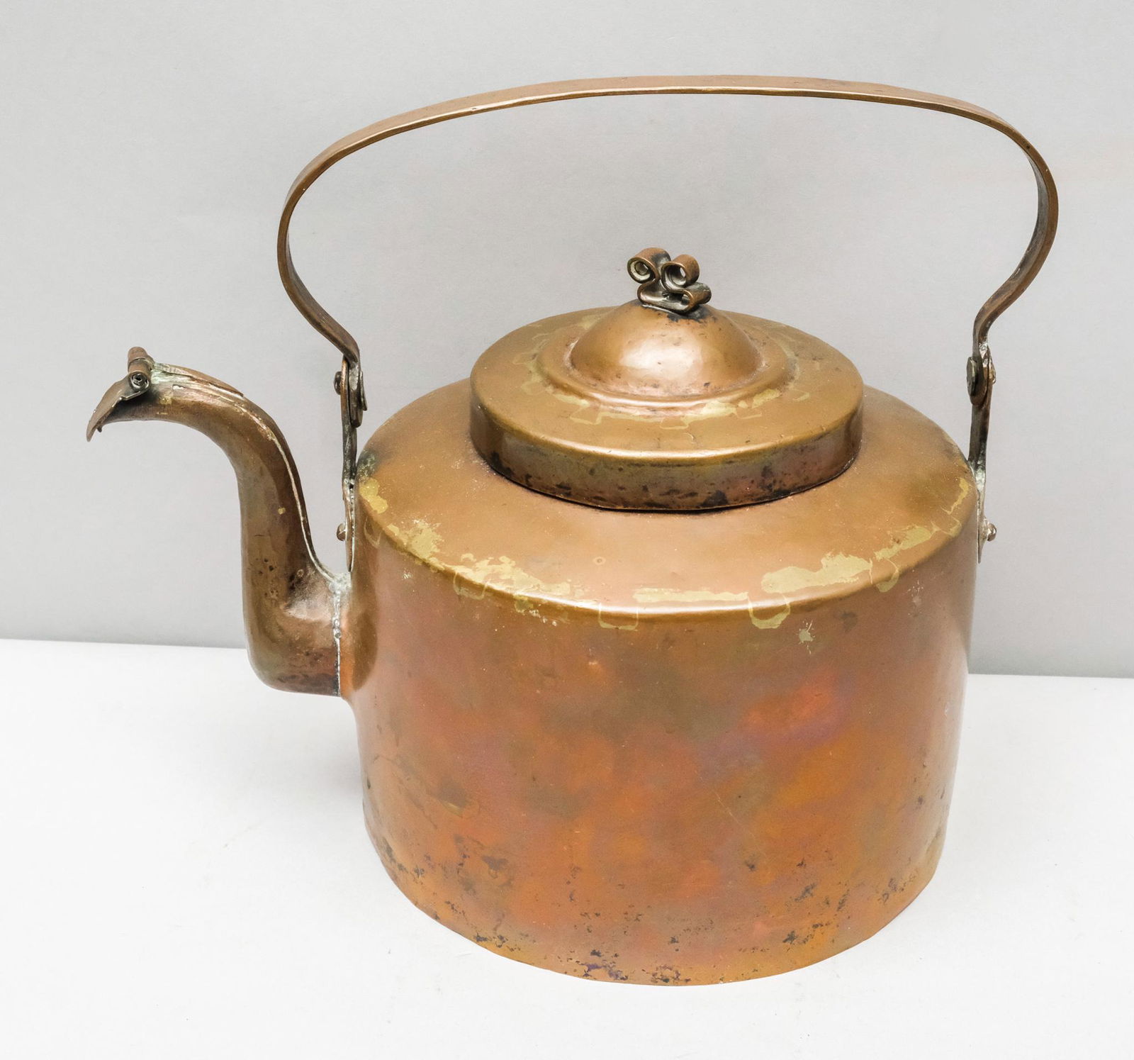 American 19th C. Handmade Copper Kettle (1 of 9)