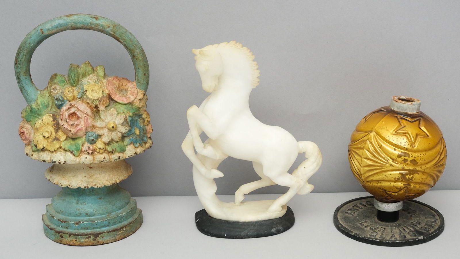 Lightning Rod Ball, Doorstop and Horse Figurine (1 of 8)