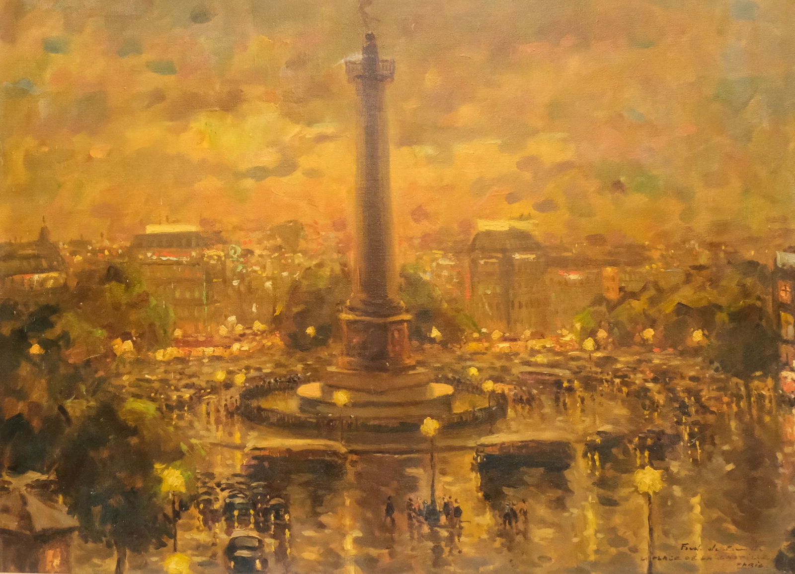 French School, "La Place de la Bastille, Paris" (1 of 7)