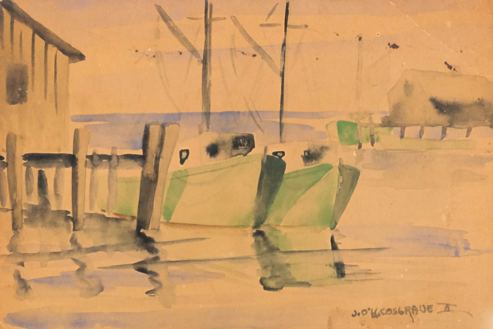 J. O. Cosgrave II, Sketch in watercolor (1 of 6)