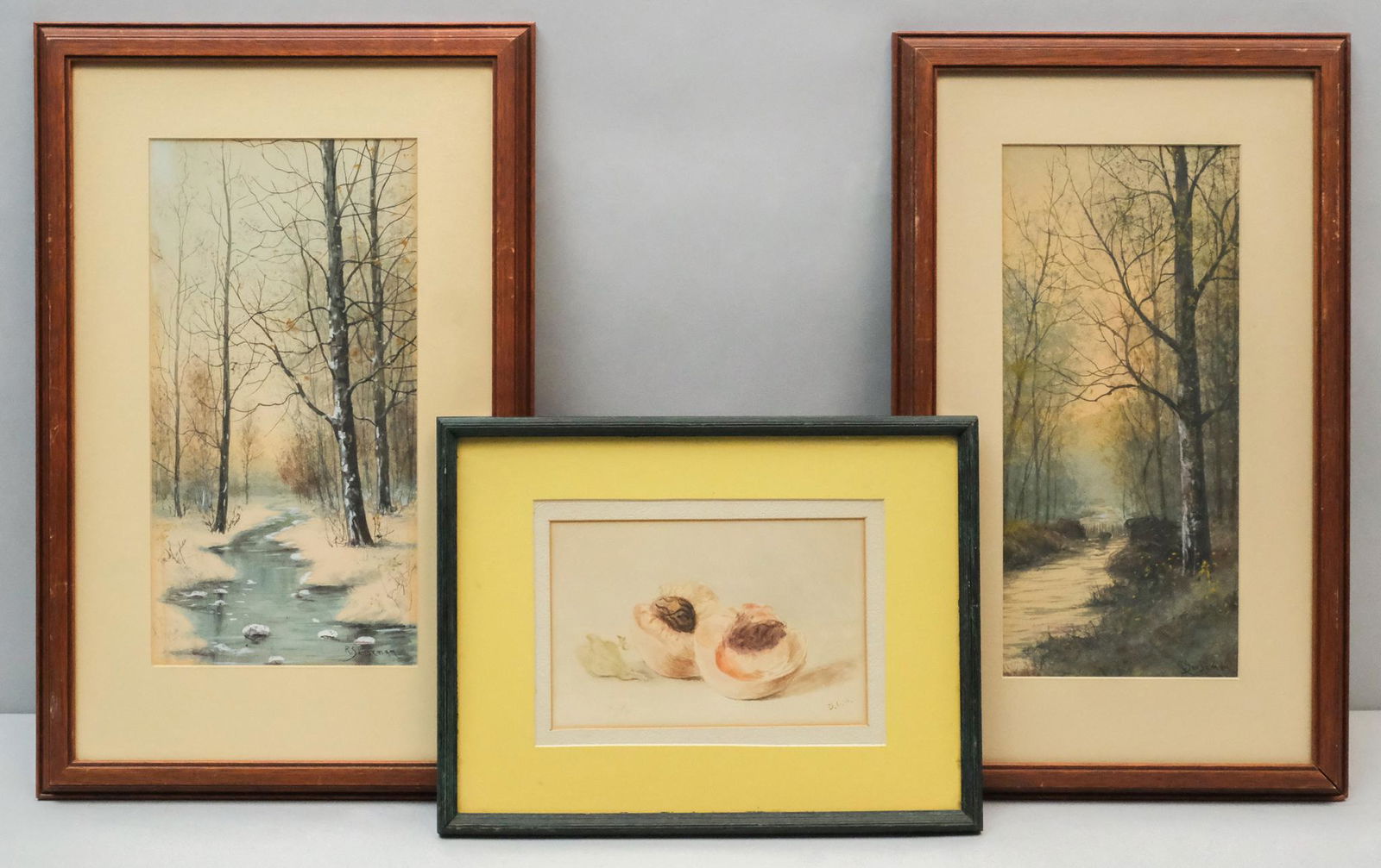 Three Framed Watercolor Paintings (1 of 8)