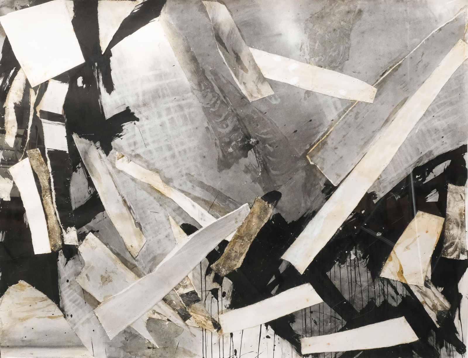 Mixed Media Composition in Grayscale (1 of 5)