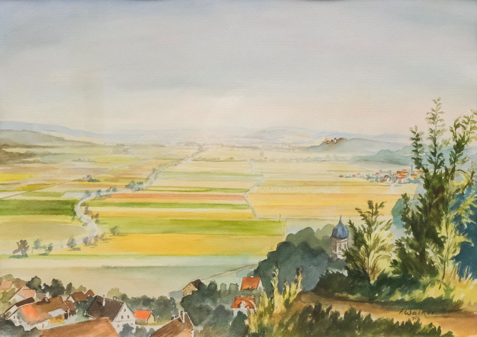 F. Walker, watercolor Landscape (1 of 4)