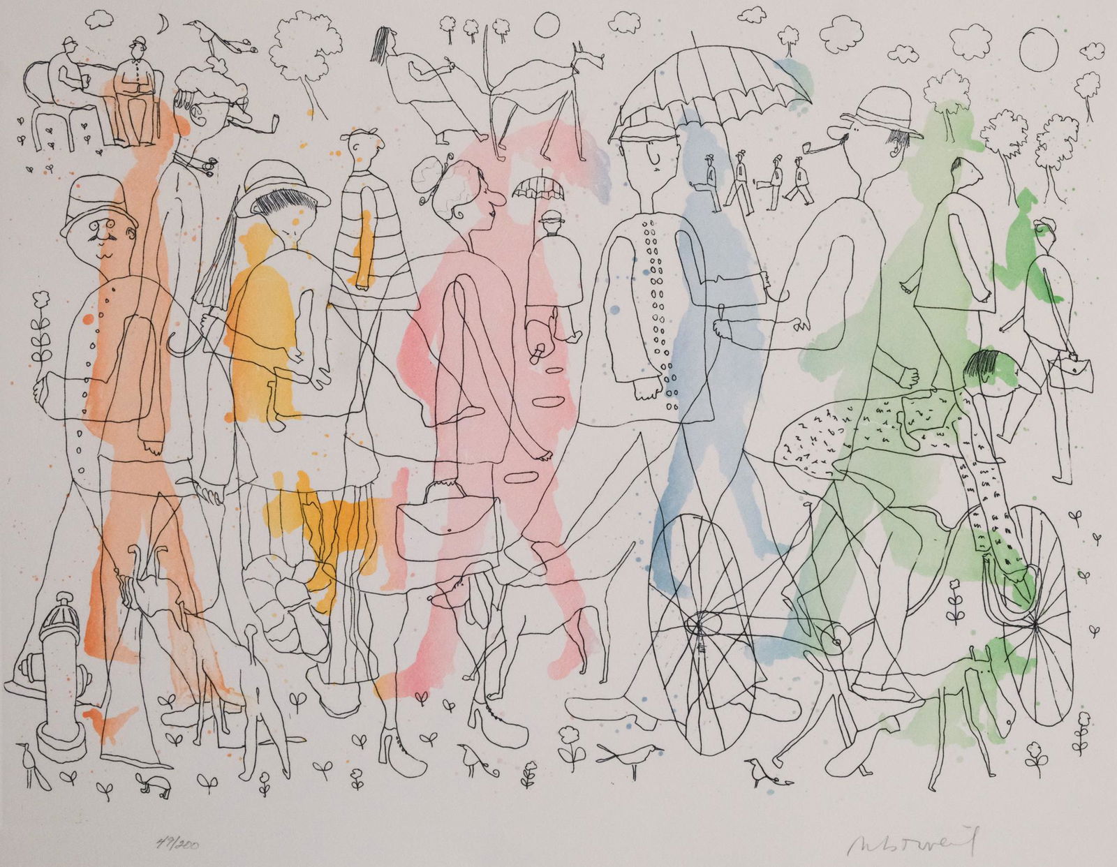 British School, Dog Walkers Print (1 of 6)