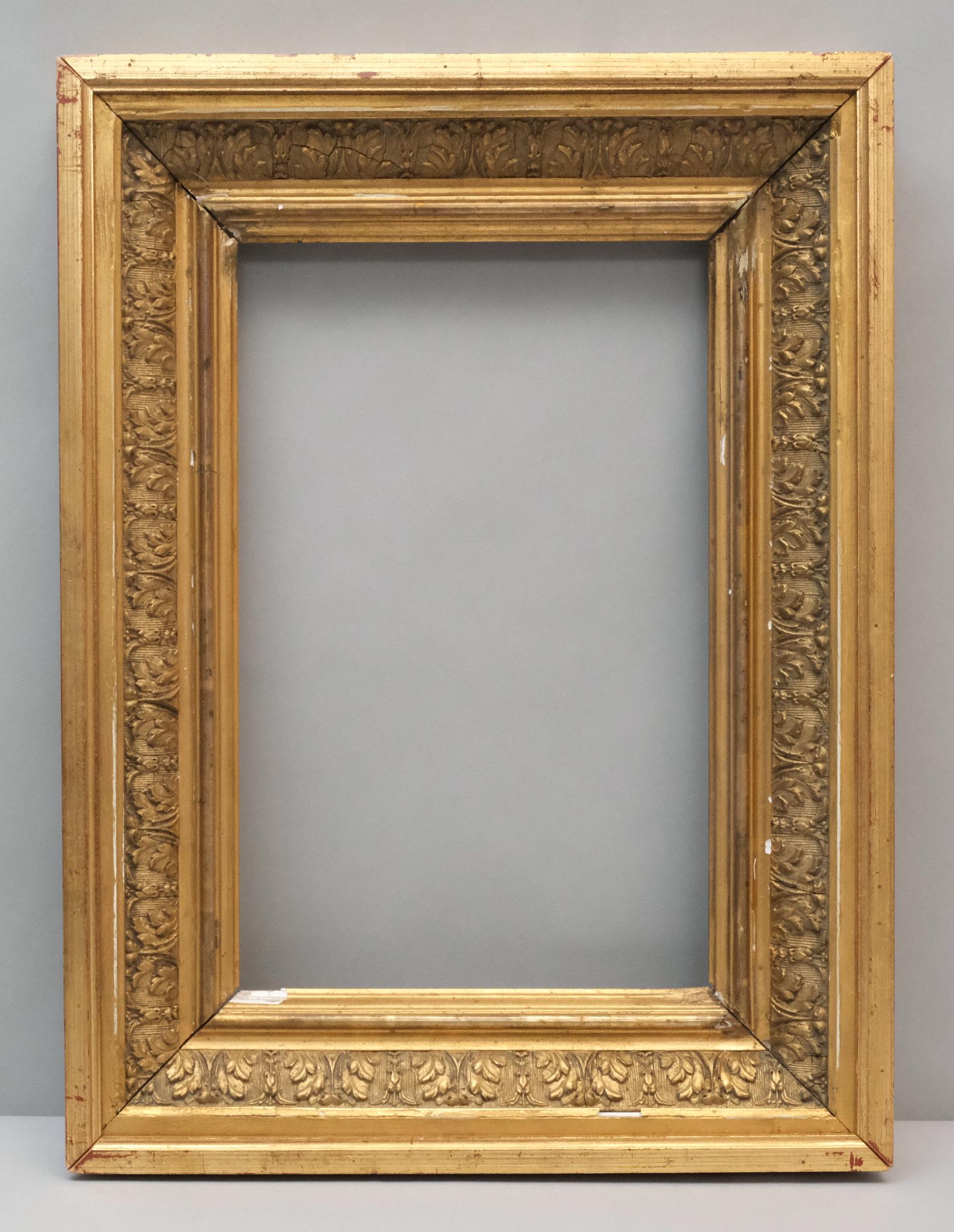 American Hudson River School Gilt Frame: American, ca. 1870, having acanthus ogee. Overall 14 1/2" X 17 1/2", Rabbet 10" X 13", Molding 2 1/4"