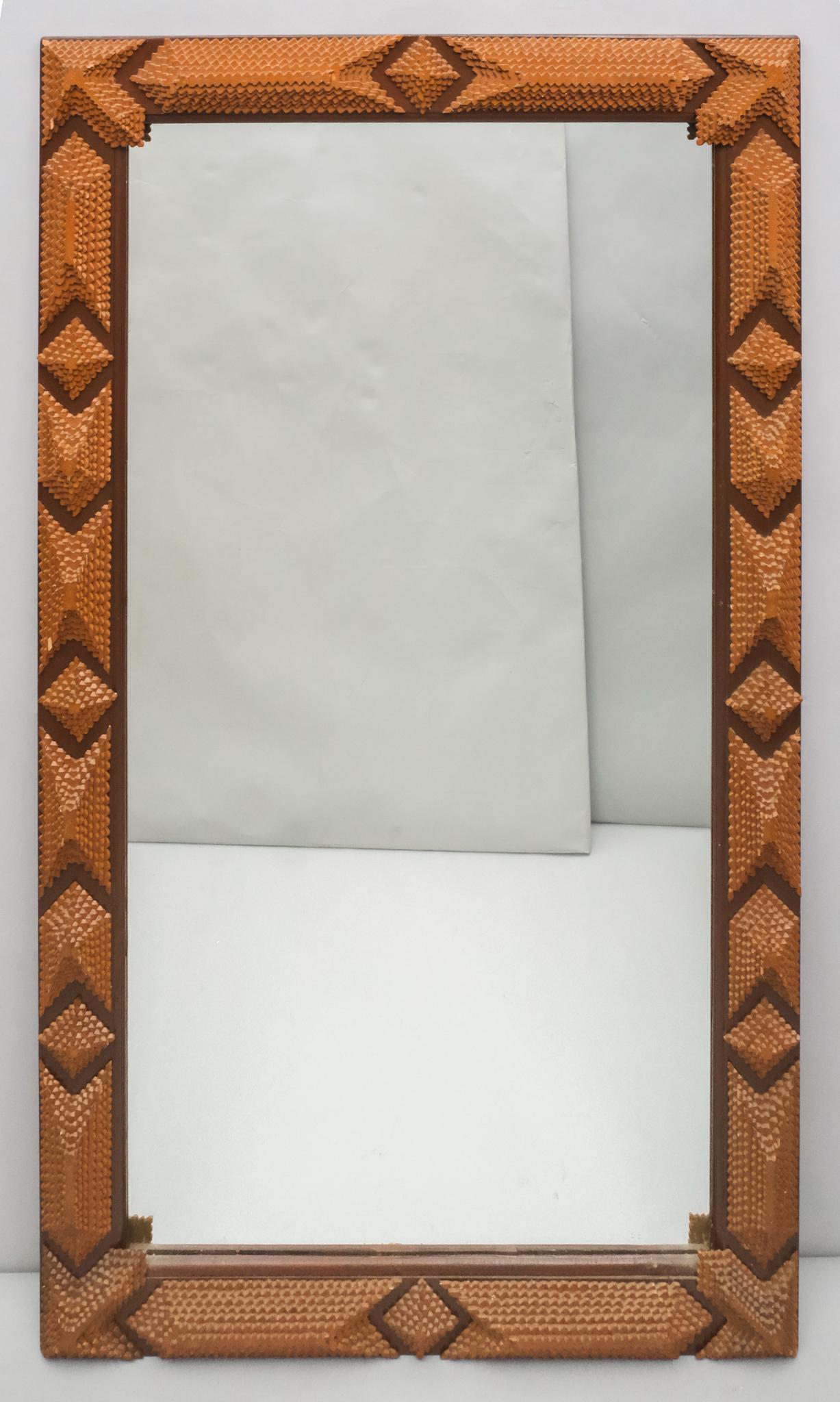 Large Tramp Art Mirror (1 of 4)