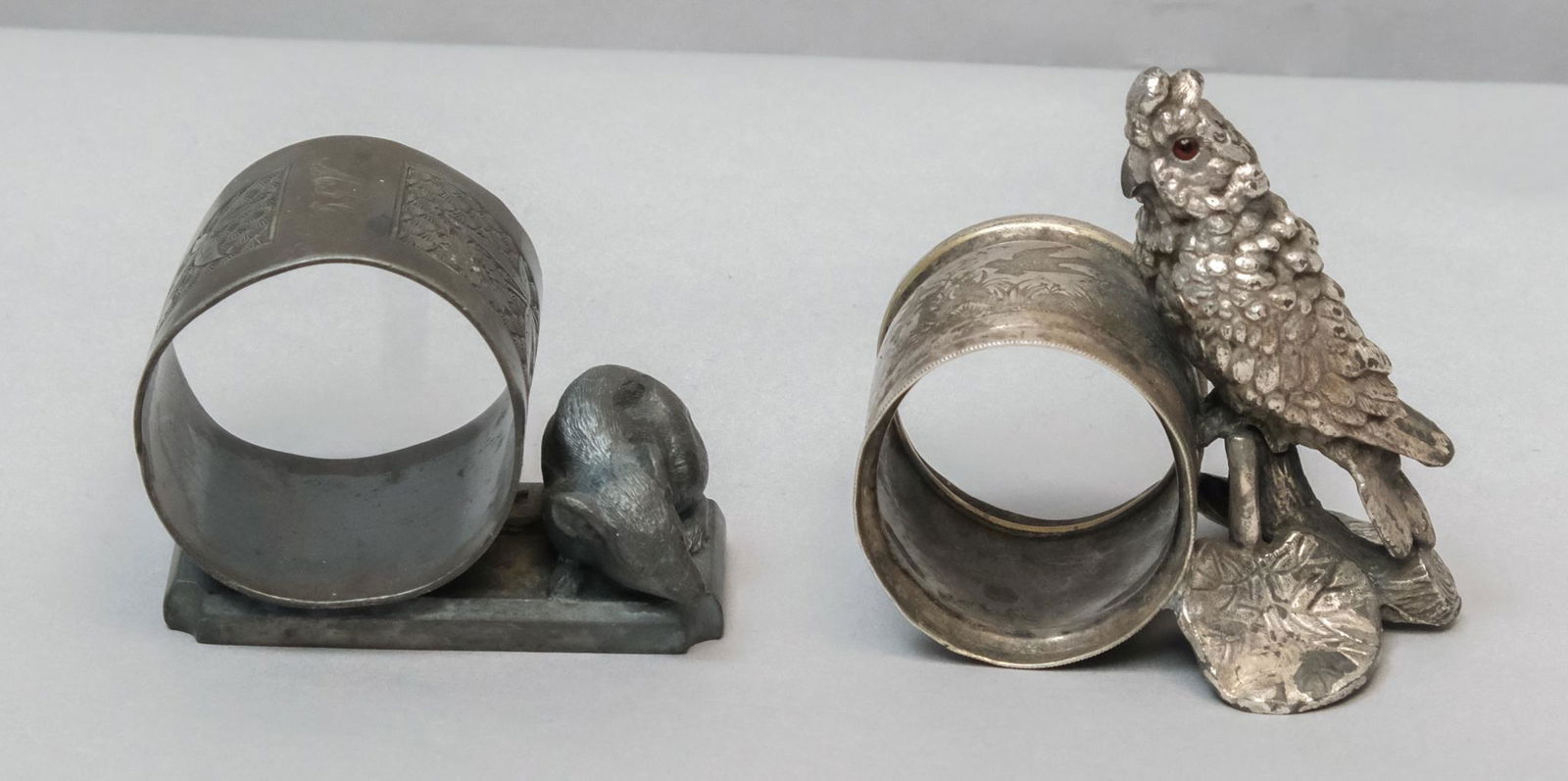 Two Victorian Silverplate Figural Napkin Rings (1 of 12)