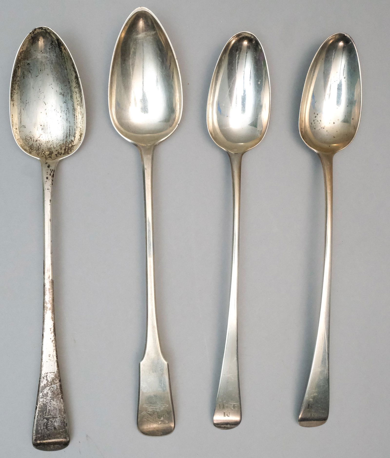 Group of 4 English Sterling Stuffing Spoons (1 of 13)