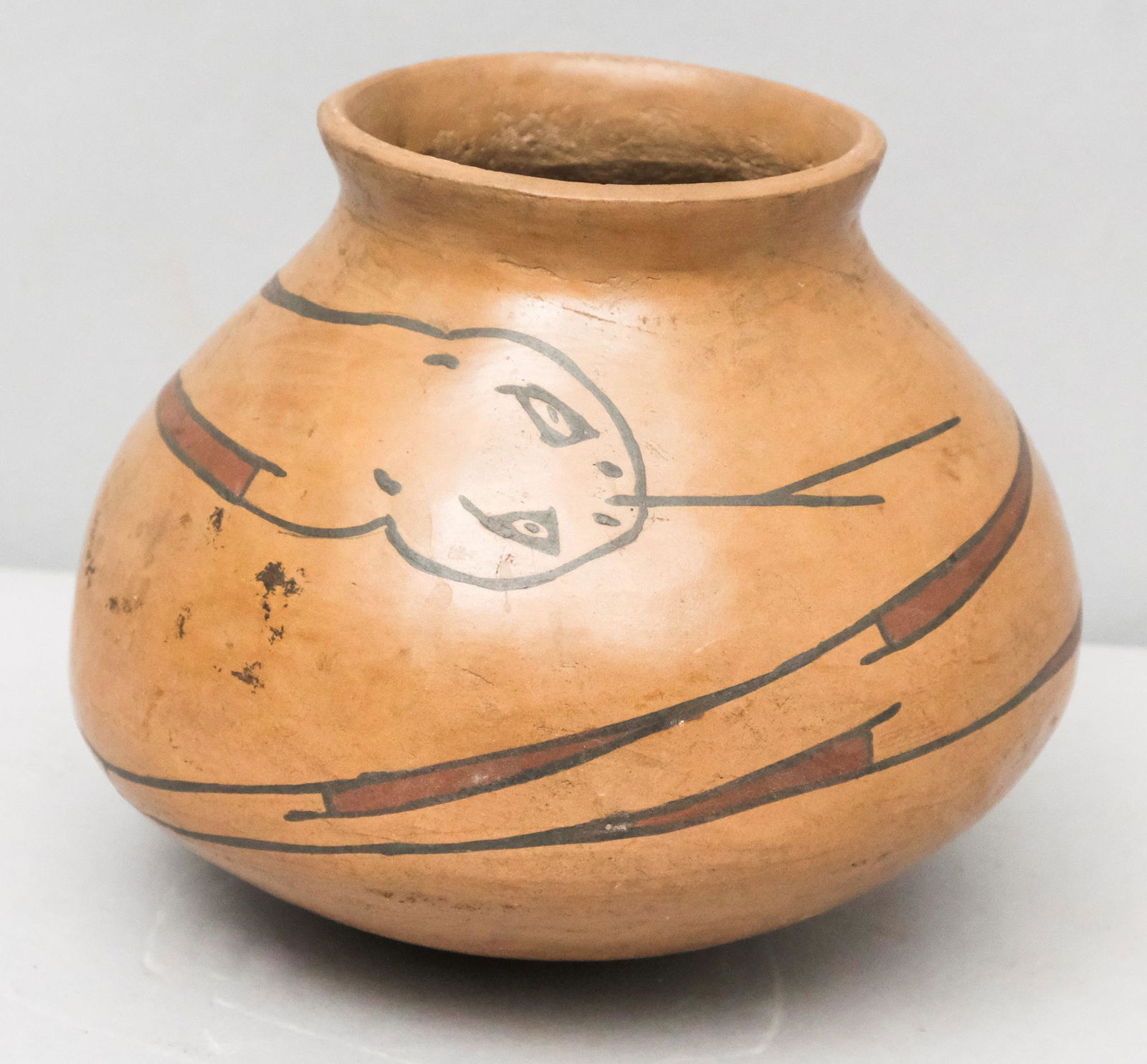 Pueblo Pot Wrapped in Painted Rattlesnake (1 of 6)