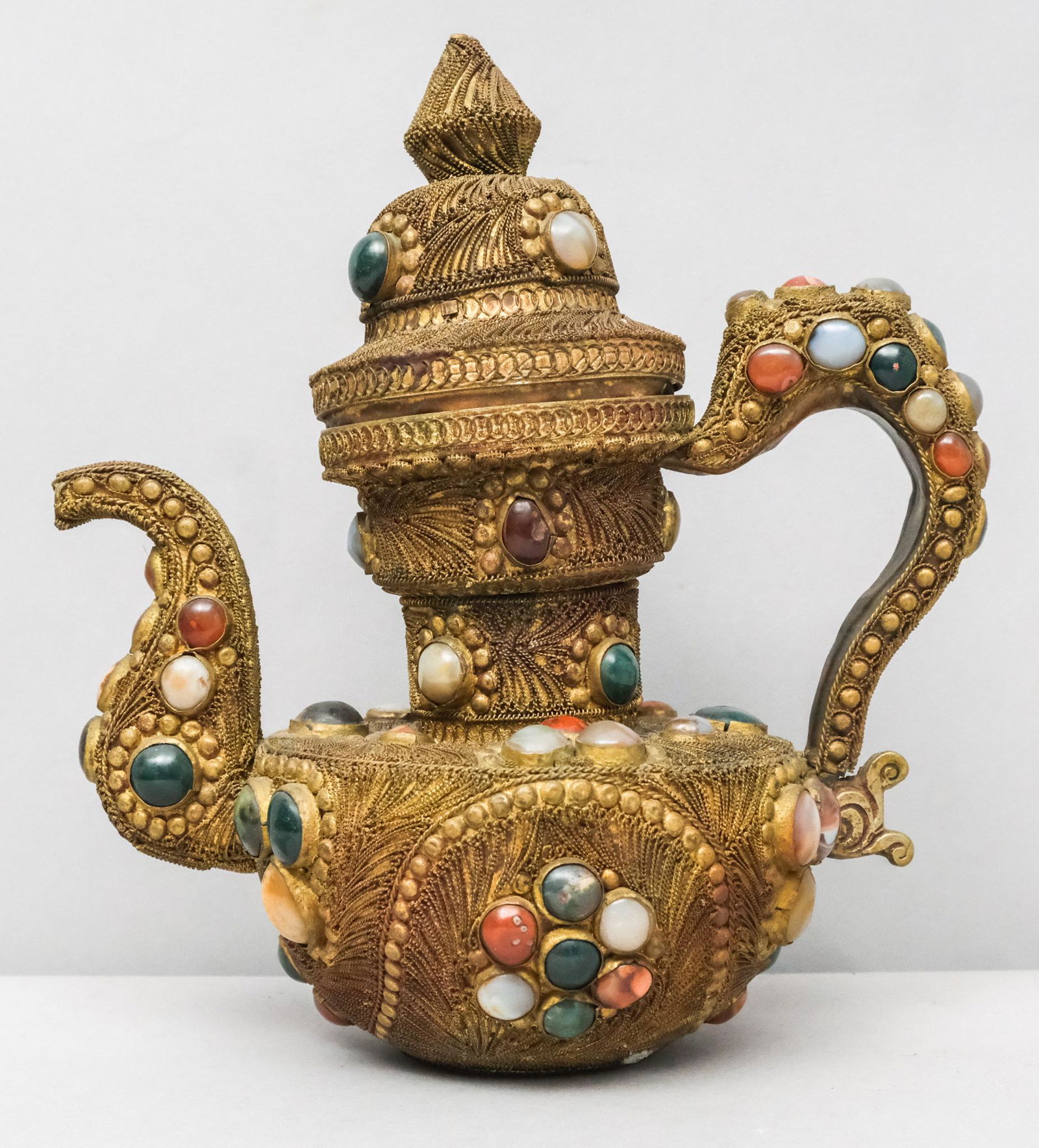 Vintage Tibetan Style Copper Teapot (1 of 8)