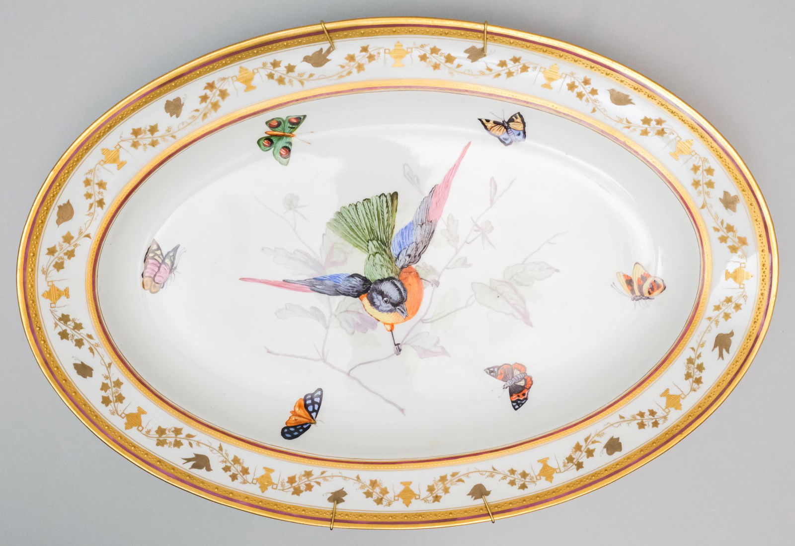 Antique Royal Vienna Ornithological Platter (1 of 5)