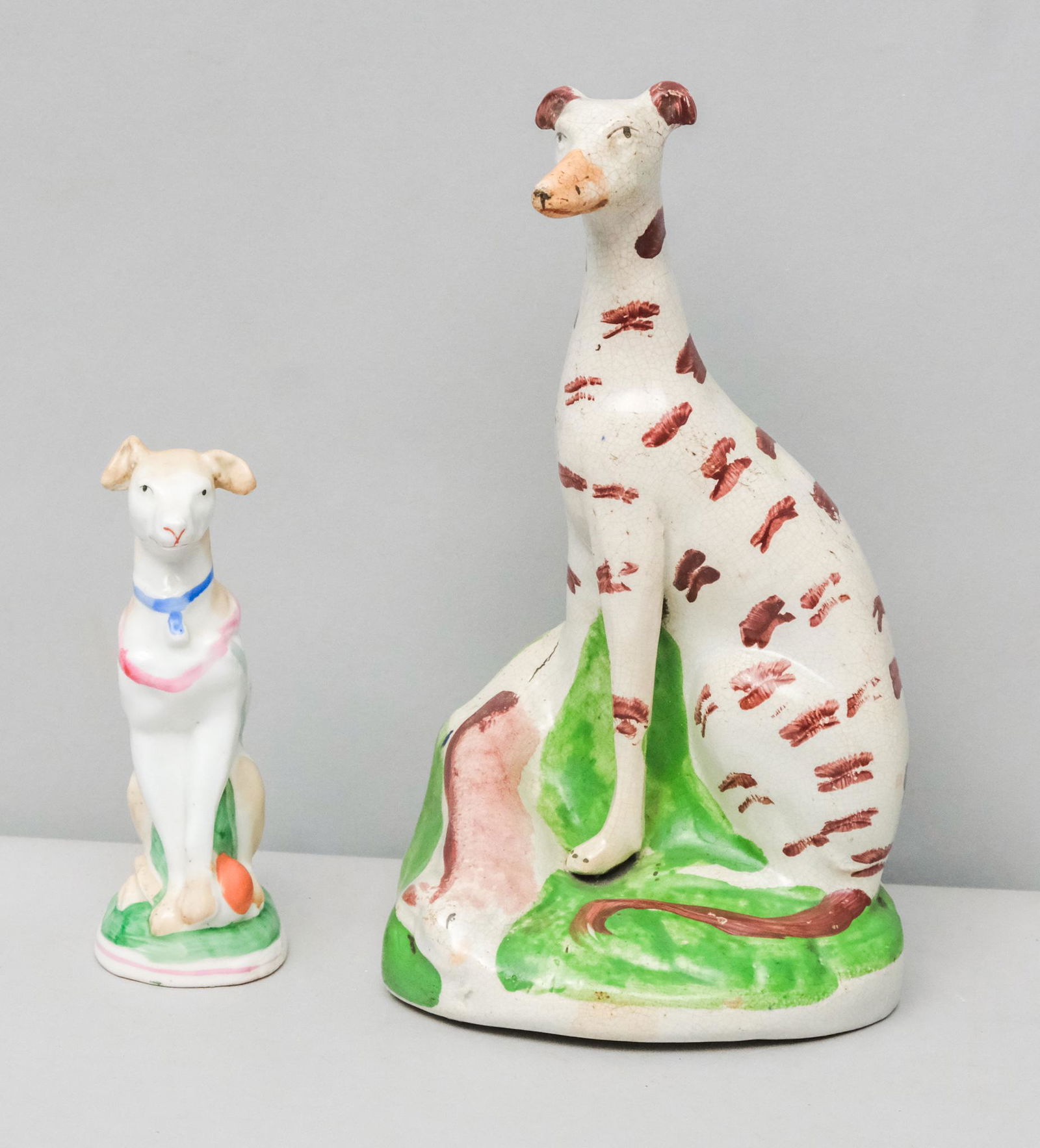 Two Antique Staffordshire Dog Figurines (1 of 6)
