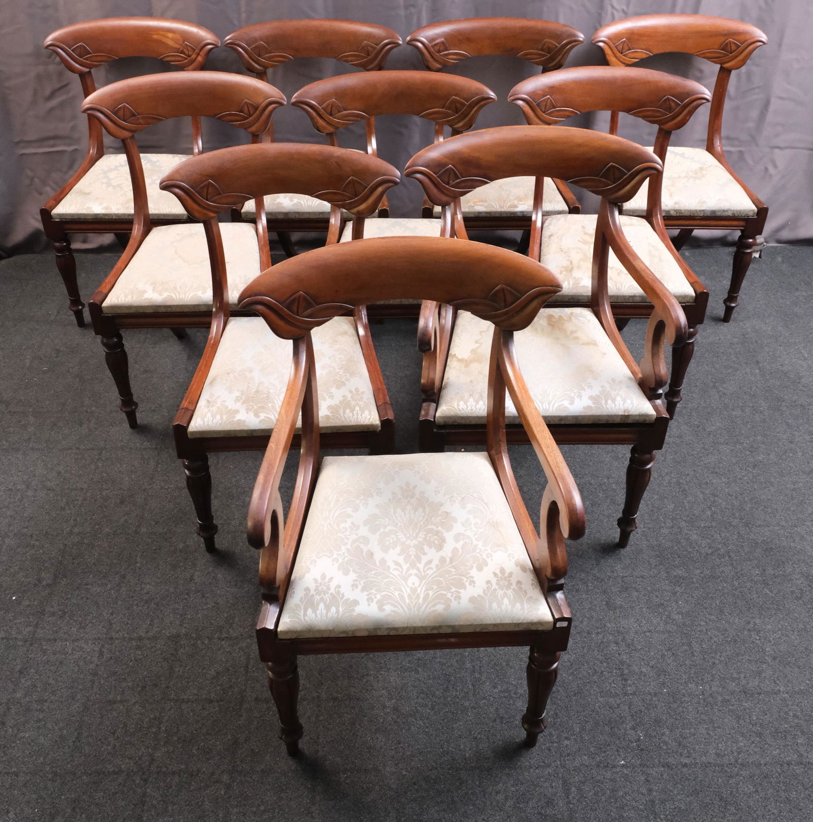 Set of 19th Century Anglo-Indian Dining Chairs (10) (1 of 19)